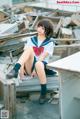 Coser@蠢沫沫 (chunmomo) Vol.035: 天台JK (40 photos)